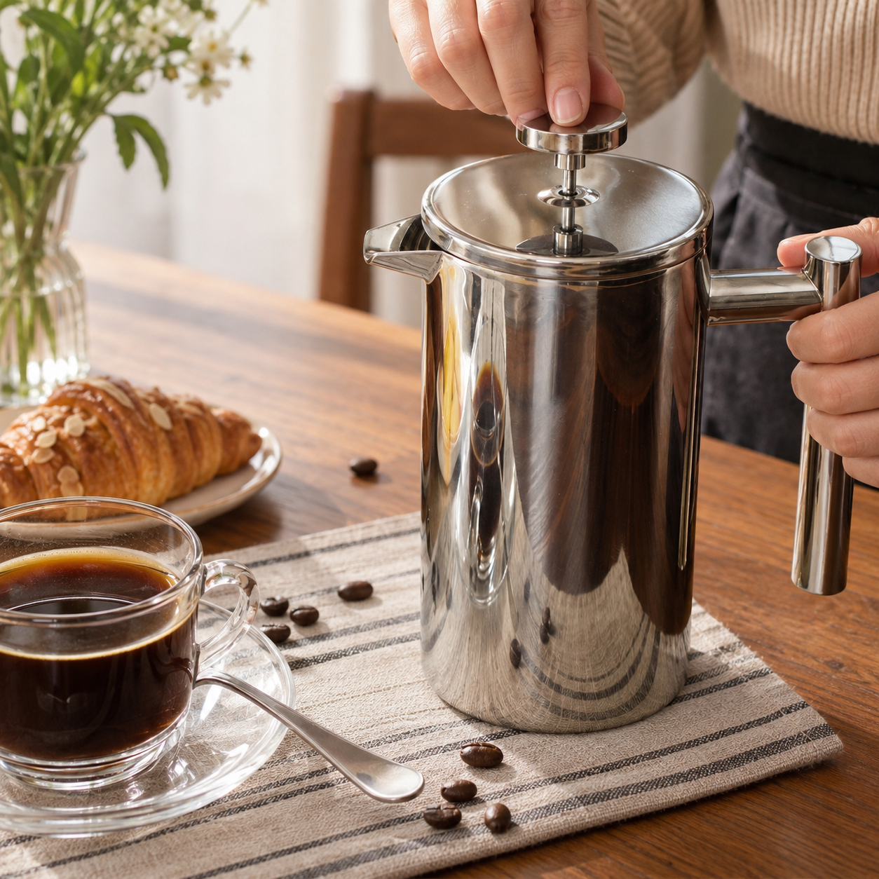 Stainless Steel French Press Coffee Maker