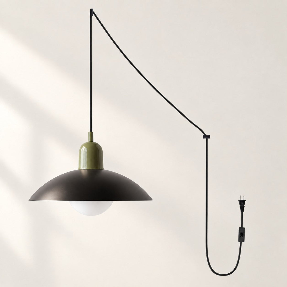 Mid Century Bauhaus Plug-In Pendant Light