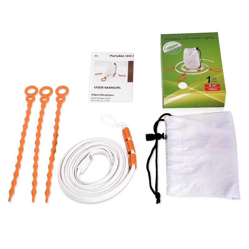 Portable Camping LED Strip Light – Waterproof, USB Rechargeable