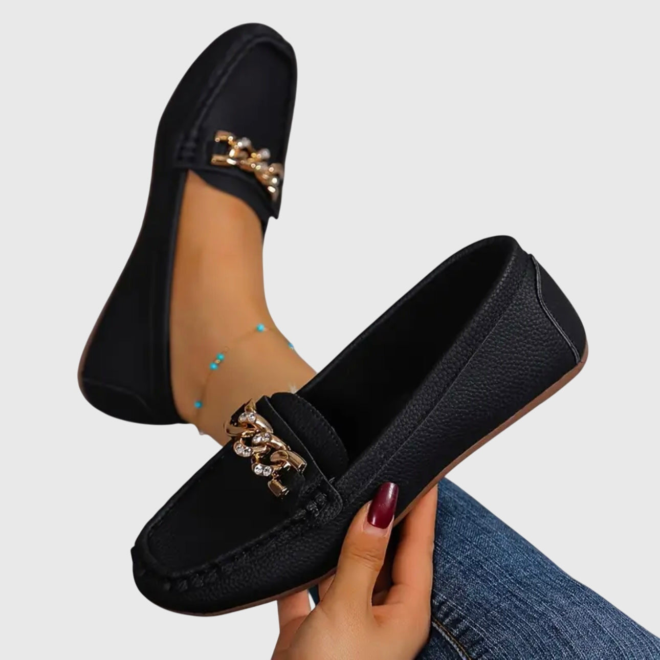 Women’s Chain Detail Moccasin Loafers