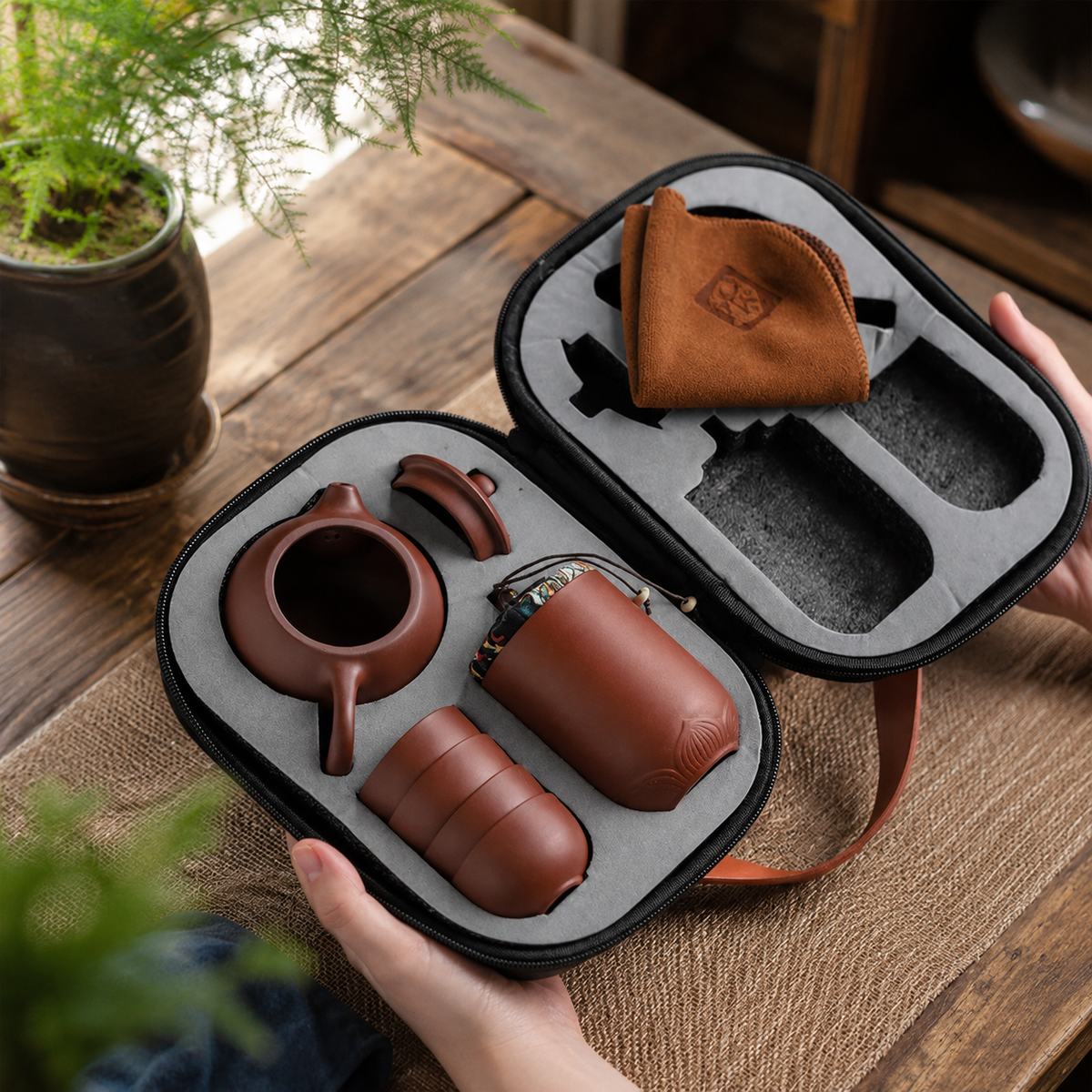 Traditional Ceramic Travel Tea Set