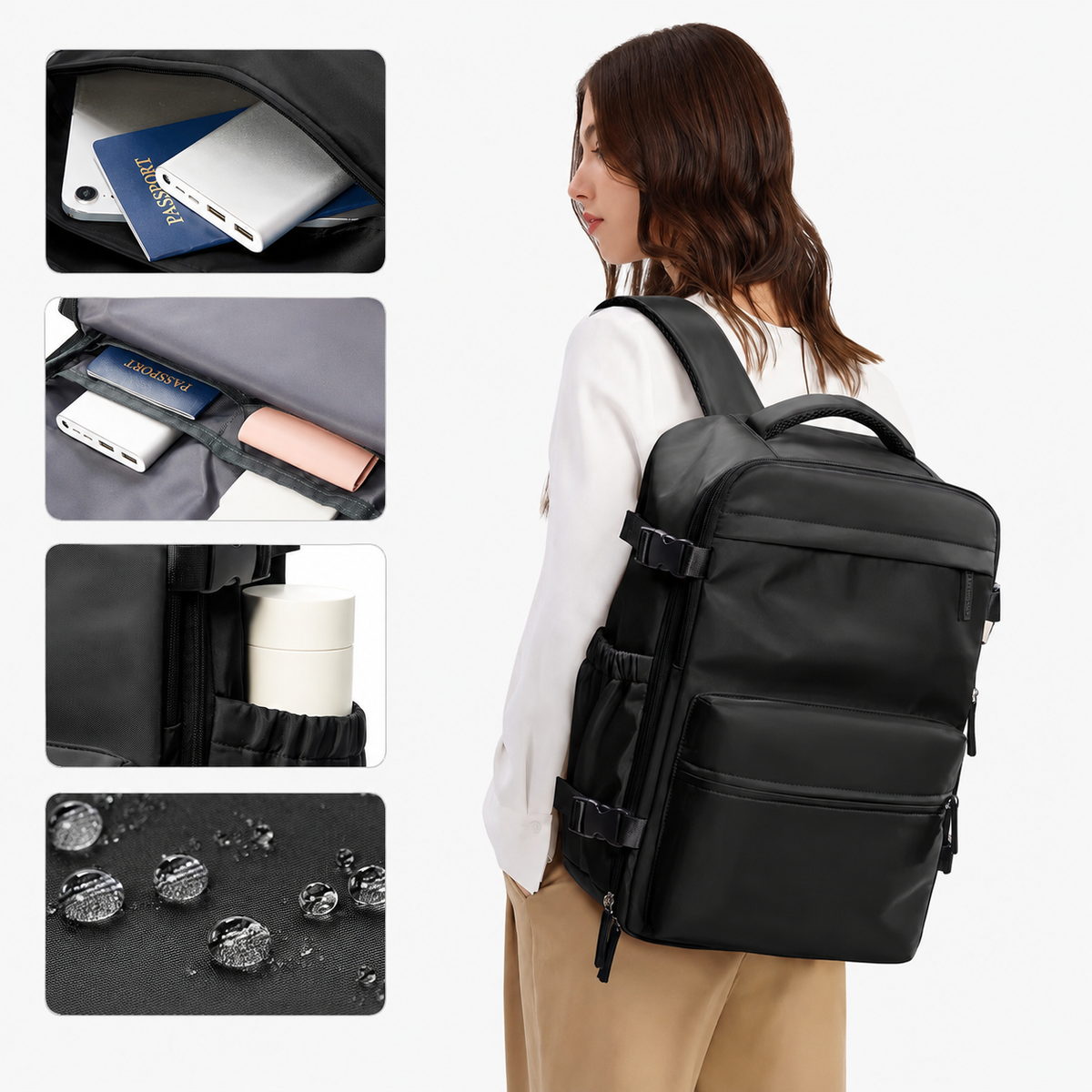 15.6in Travel Backpack with Vacuum Compression System