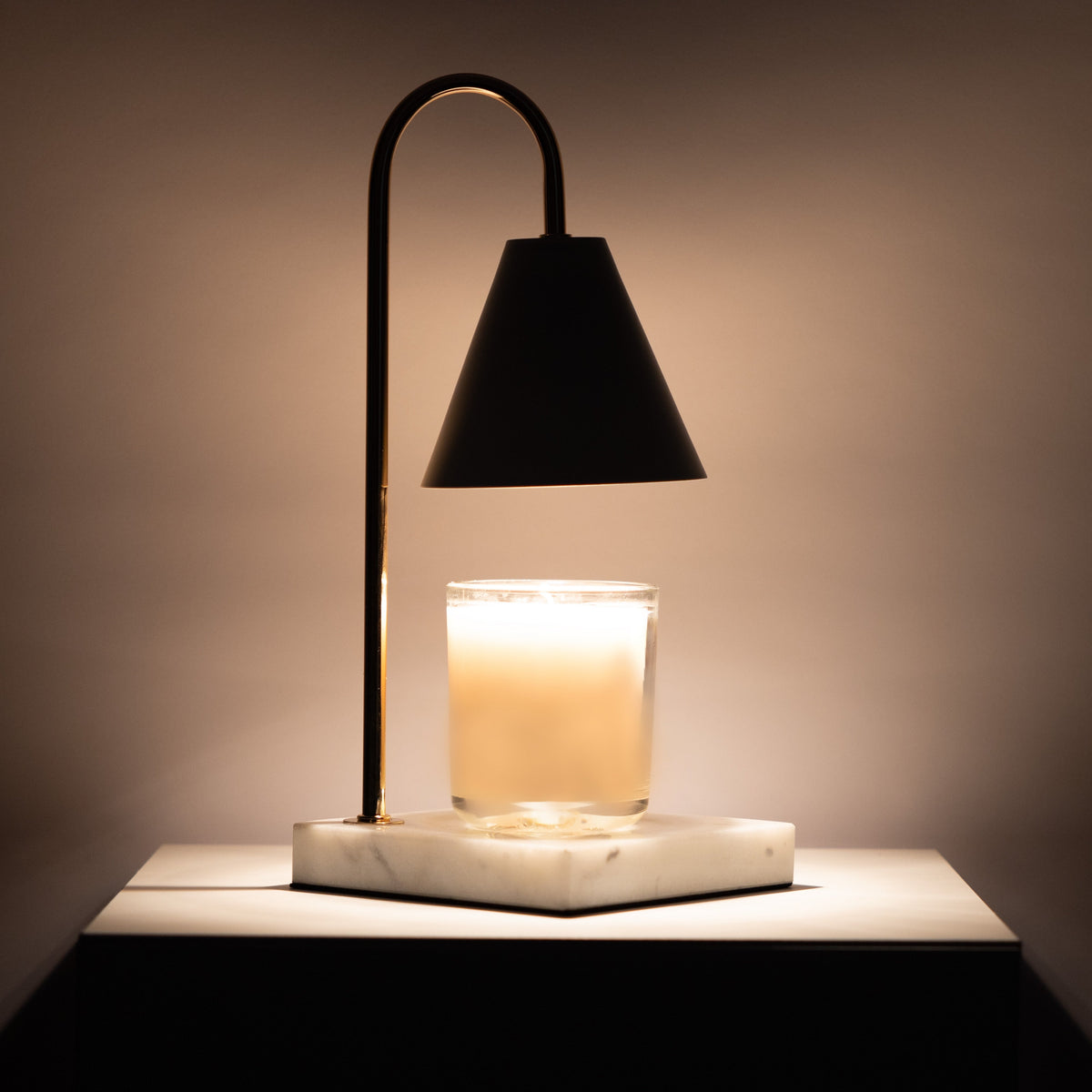 Marble Candle Warmer Lamp - Flameless Wax Melt Lamp with Timer