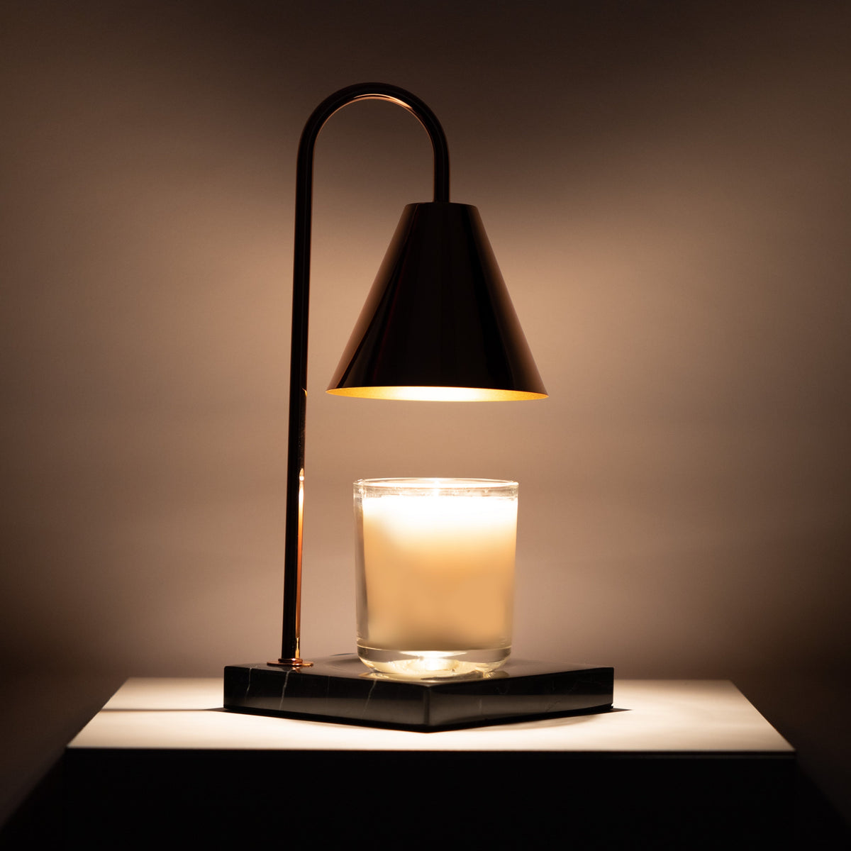 Marble Candle Warmer Lamp - Flameless Wax Melt Lamp with Timer