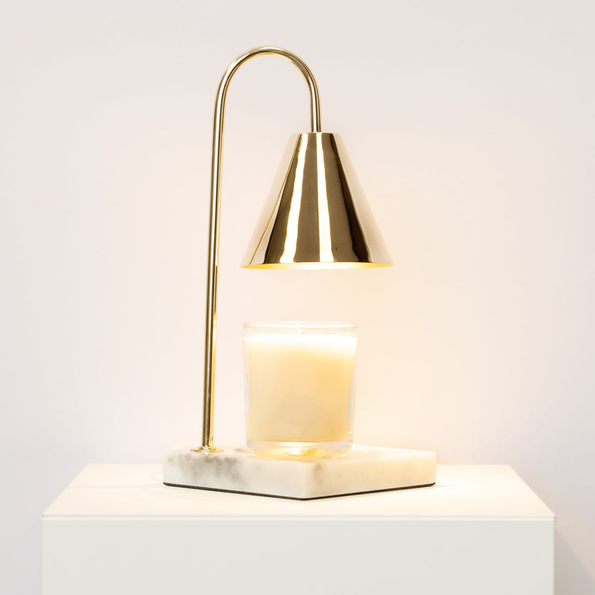 Marble Candle Warmer Lamp - Flameless Wax Melt Lamp with Timer