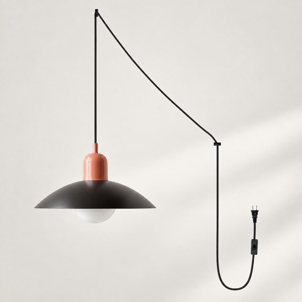 Mid Century Bauhaus Plug-In Pendant Light