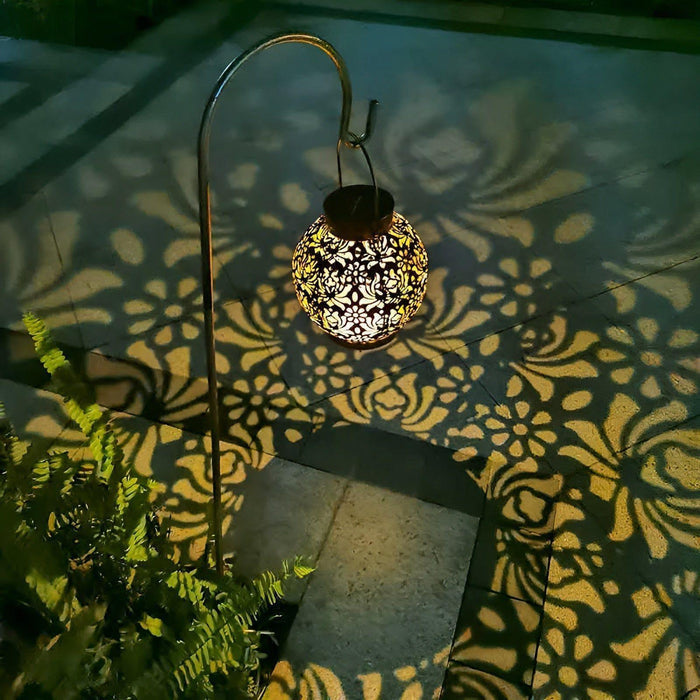 Solar-Powered Decorative Outdoor Pendant Light