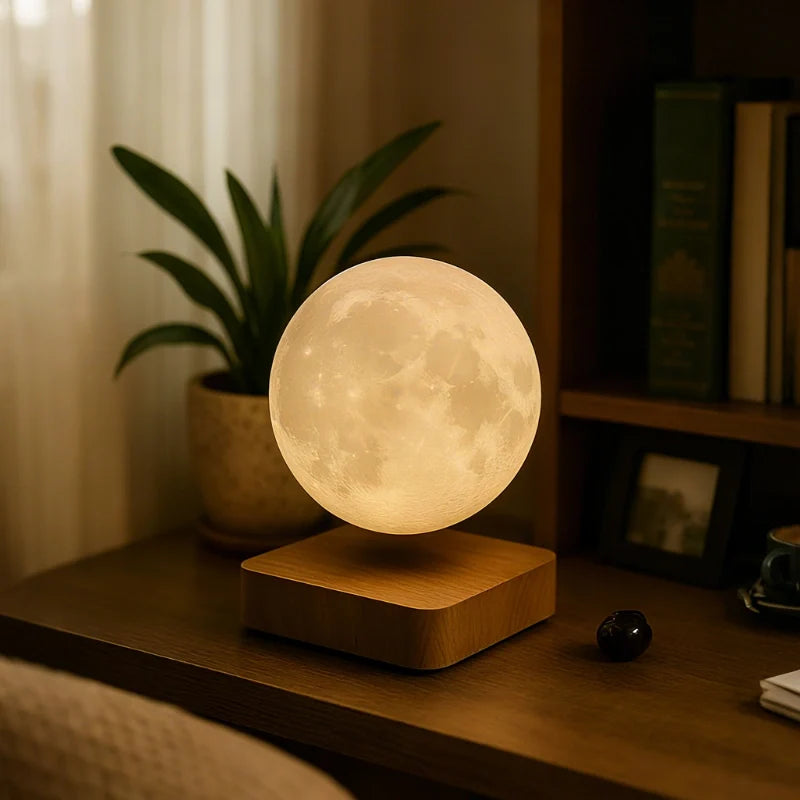 EtherealOrbit Levitating Lamp – Magnetic Floating Moon & Saturn Light