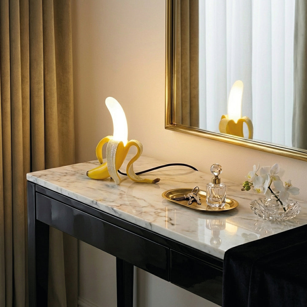 Art Deco Banana Table Lamp - Decorative Accent Light