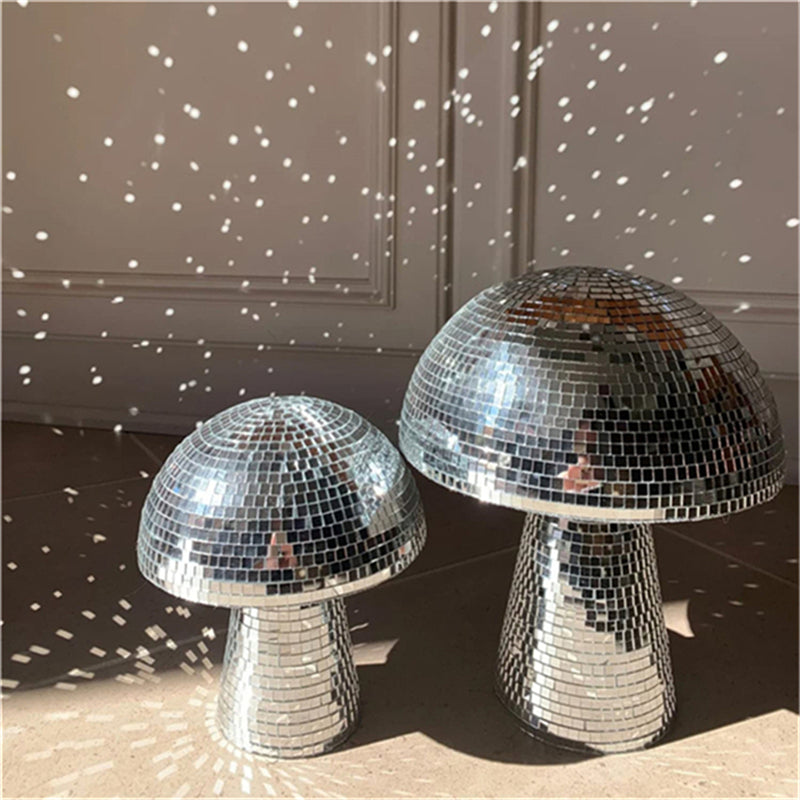 Disco Ball Mushroom Lamp – Mirror Mosaic Accent Light