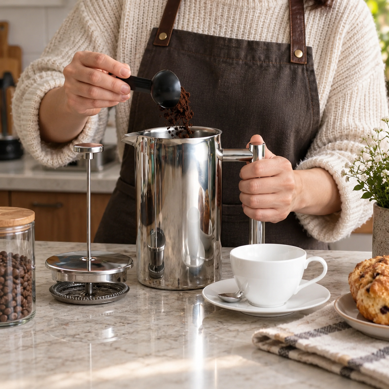 Stainless Steel French Press Coffee Maker