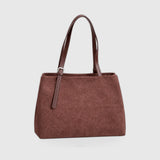 Soft Suede Tote Bag – Minimalist Everyday Shoulder Bag