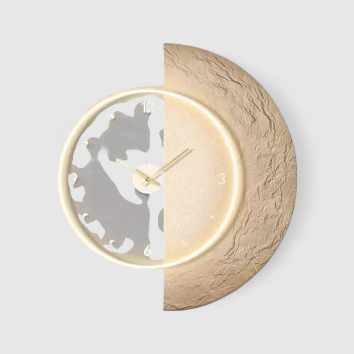 Moon Wall Clock – Soft LED Glow with Celestial Design