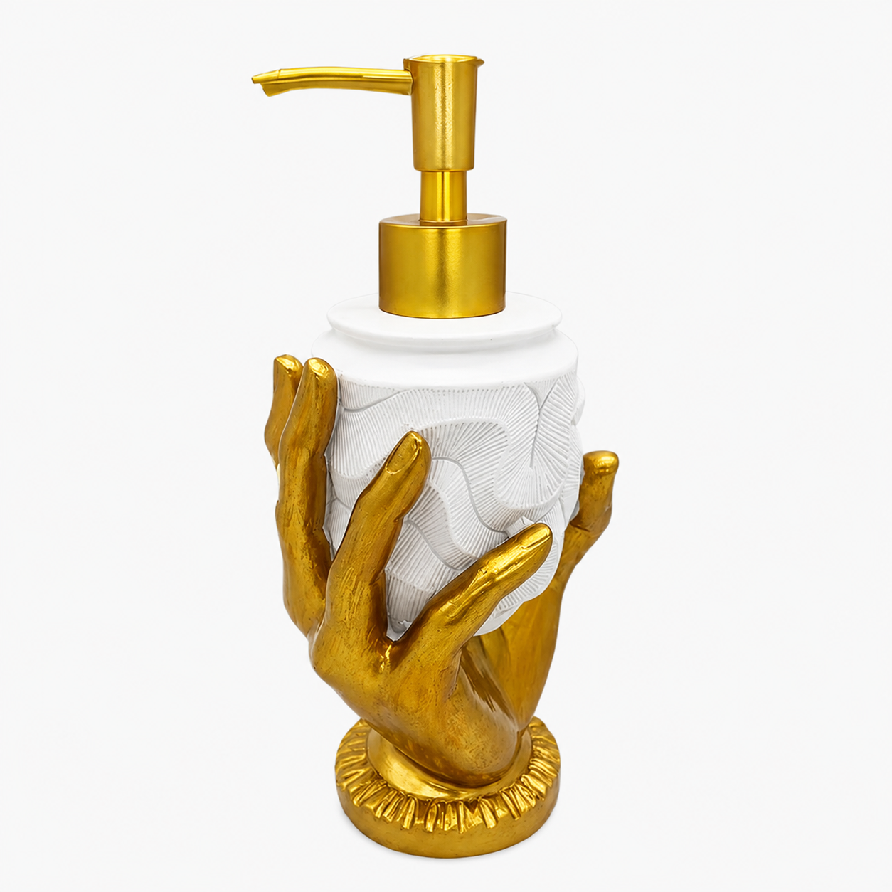 Luxury Sculptural Gold Hand Soap Dispenser