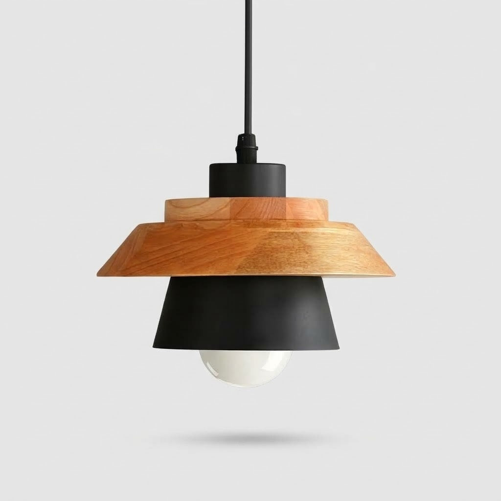 Odelle - Nordic Wood and Metal Pendant Light