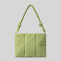 Corduroy Padded Shoulder Bag – Textured Everyday Commuter Bag
