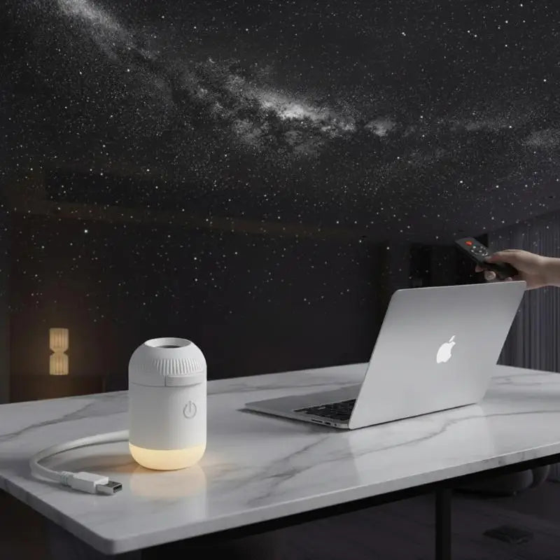 Galaxy Star Projector – 2-in-1 USB Night Sky Lamp