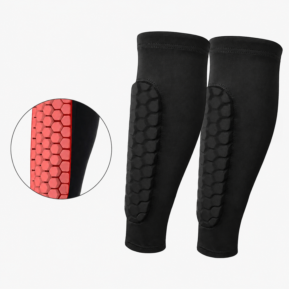 Honeycomb Compression Soccer Shin Guards (1 Pair)