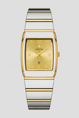 Rectangular Date Display Integrated Bracelet Watch