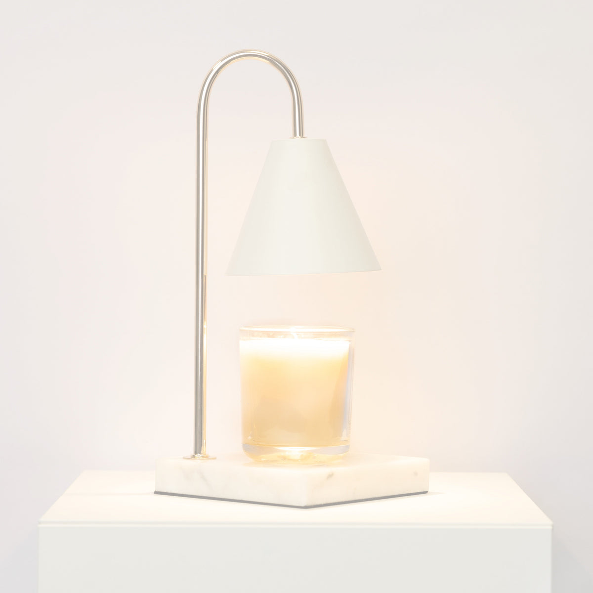 Marble Candle Warmer Lamp - Flameless Wax Melt Lamp with Timer