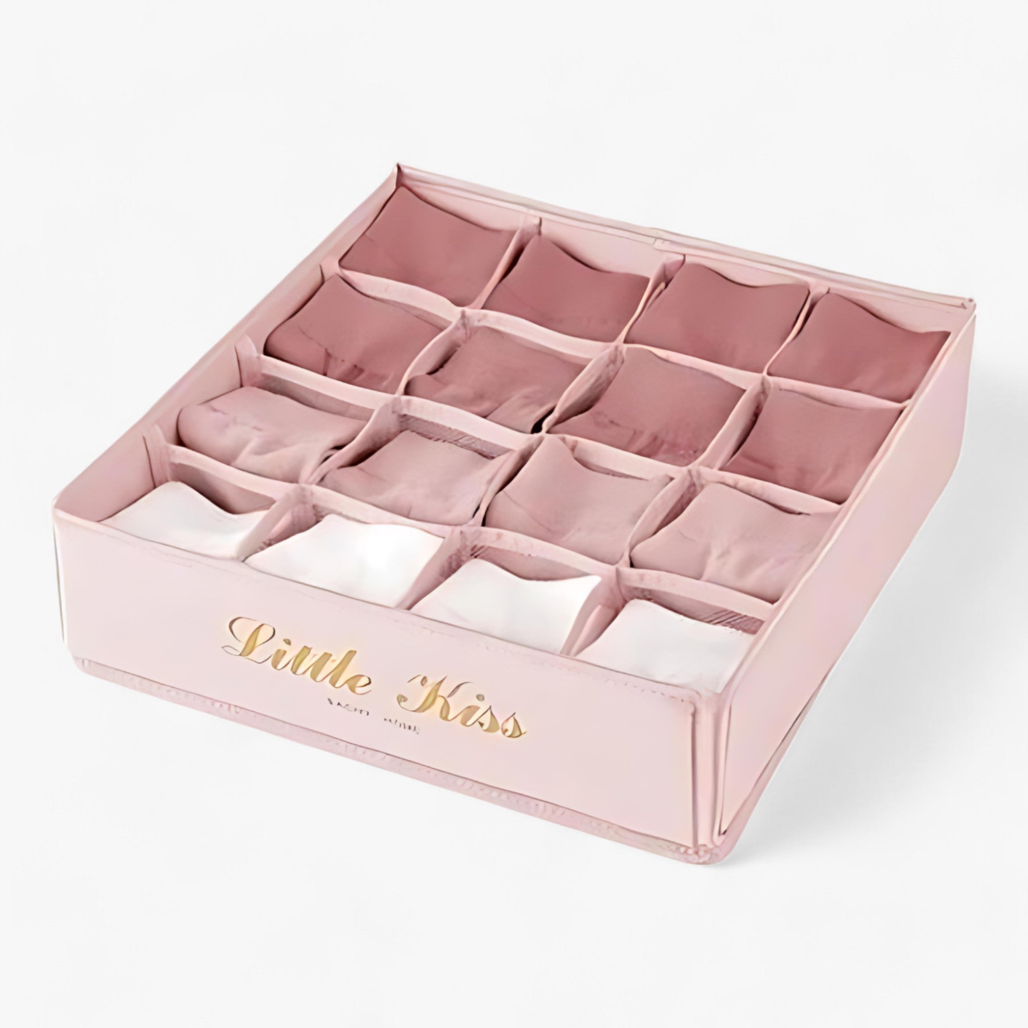 Caja pieghevole per biancheria intima - Divisore per cassetti con accesso facile - 16 scomparti rosa - accesso biancheria caja caja pieghevole cassetti divisore facile home & garden wardrobe organizer - Concept Palermo