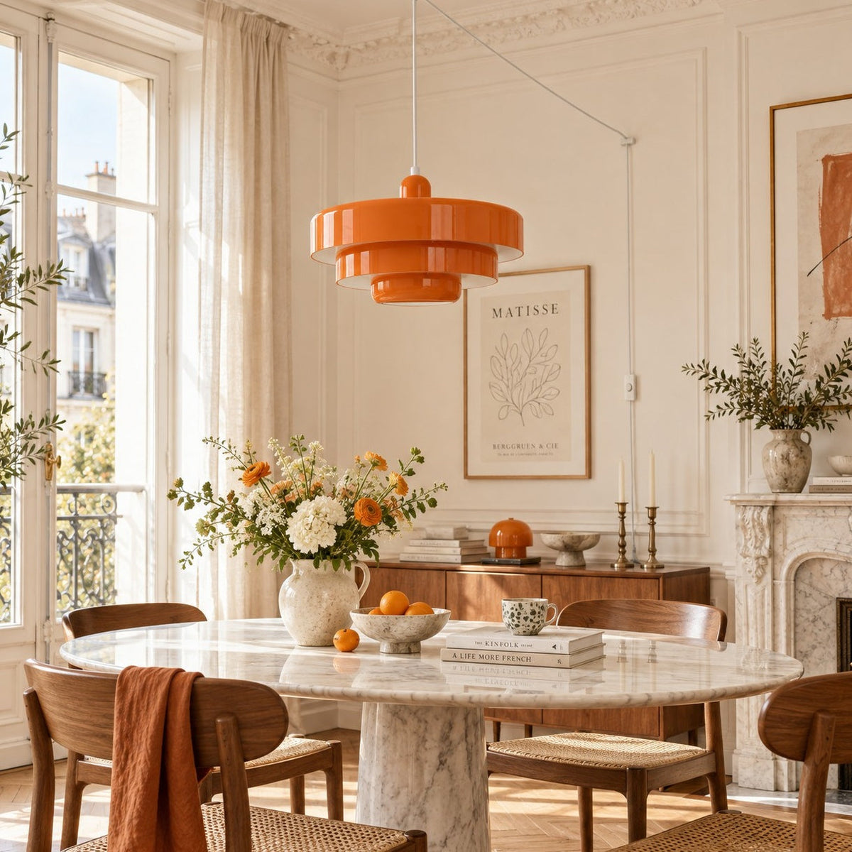 Retro Bauhaus Plug-In Pendant Light - Multi Color