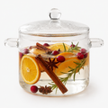 Heat-Resistant Glass Cooking Pot with Lid