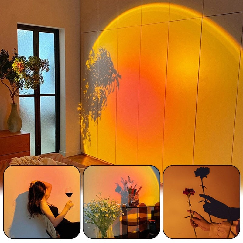 Sunset Projection Lamp – Rainbow Prism Ambient Light