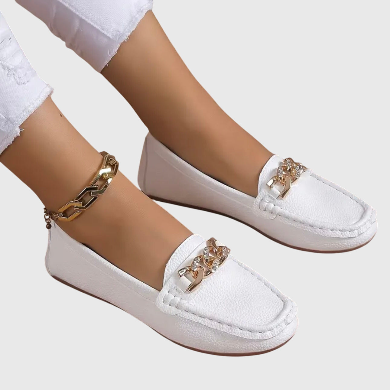 Women’s Chain Detail Moccasin Loafers