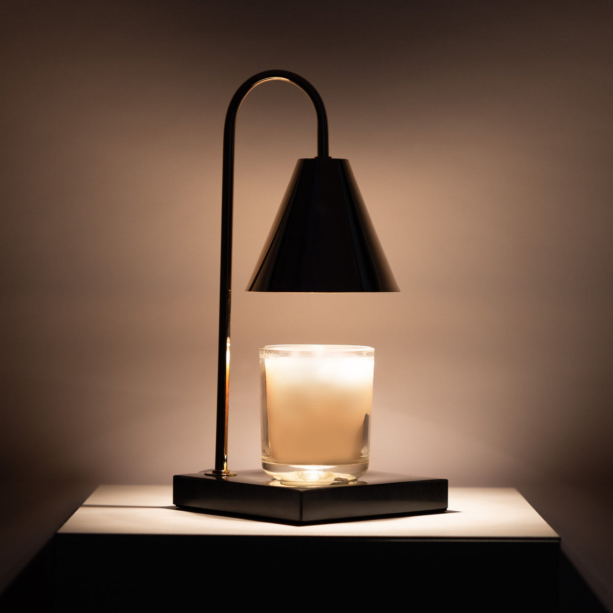 Marble Candle Warmer Lamp - Flameless Wax Melt Lamp with Timer