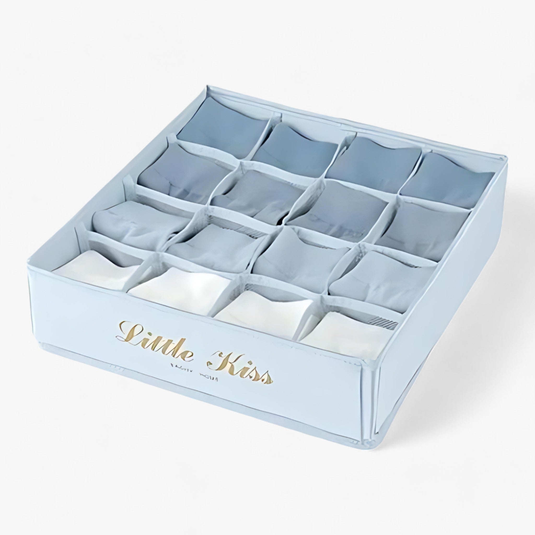 Caja pieghevole per biancheria intima - Divisore per cassetti con accesso facile - 16 scomparti blu - accesso biancheria caja caja pieghevole cassetti divisore facile home & garden wardrobe organizer - Concept Palermo