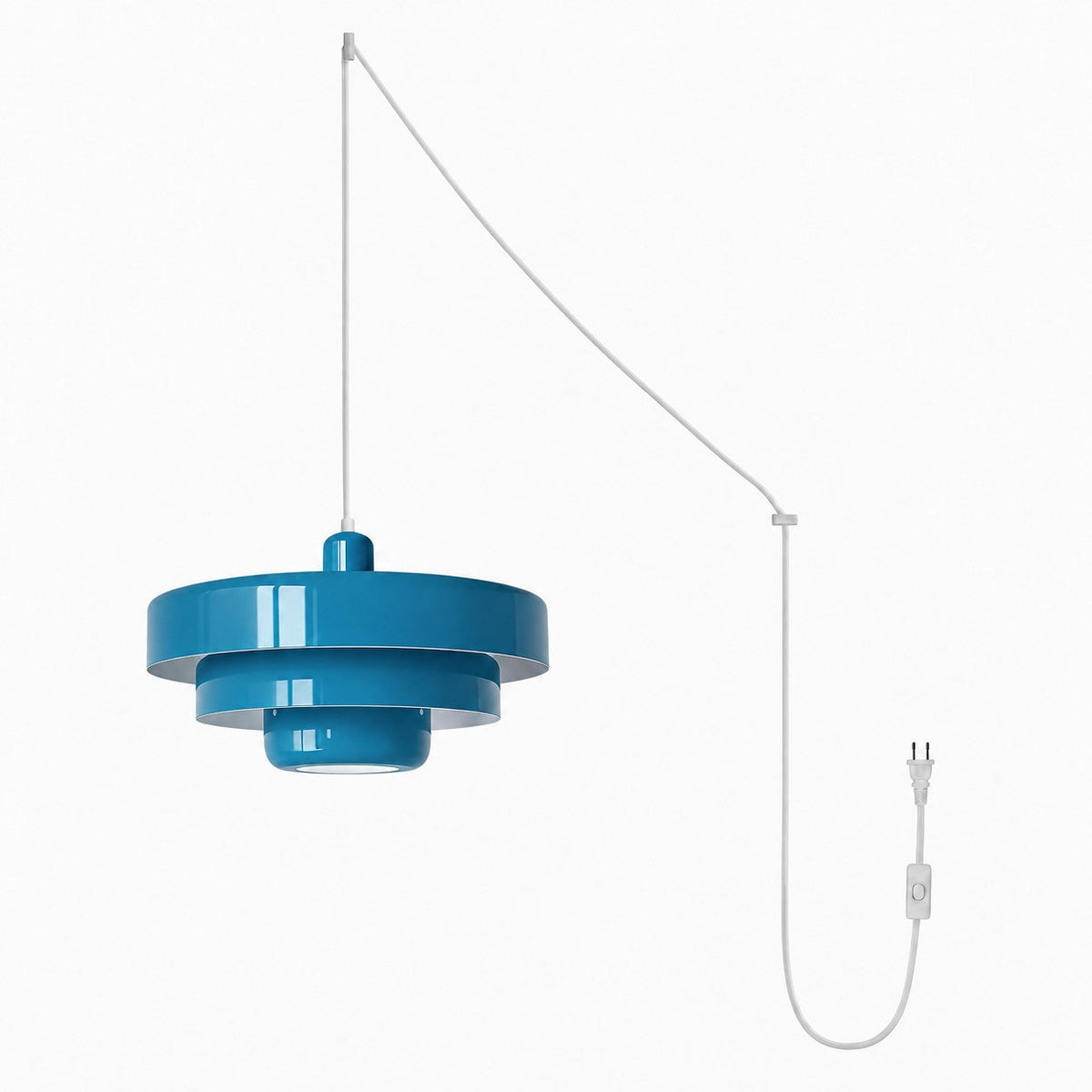 Retro Bauhaus Plug-In Pendant Light - Multi Color