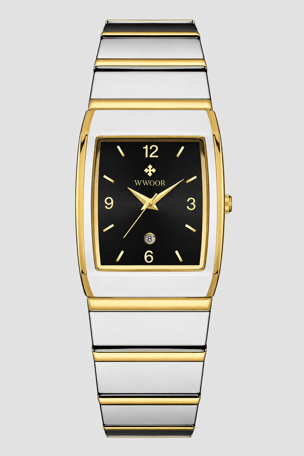 Rectangular Date Display Integrated Bracelet Watch