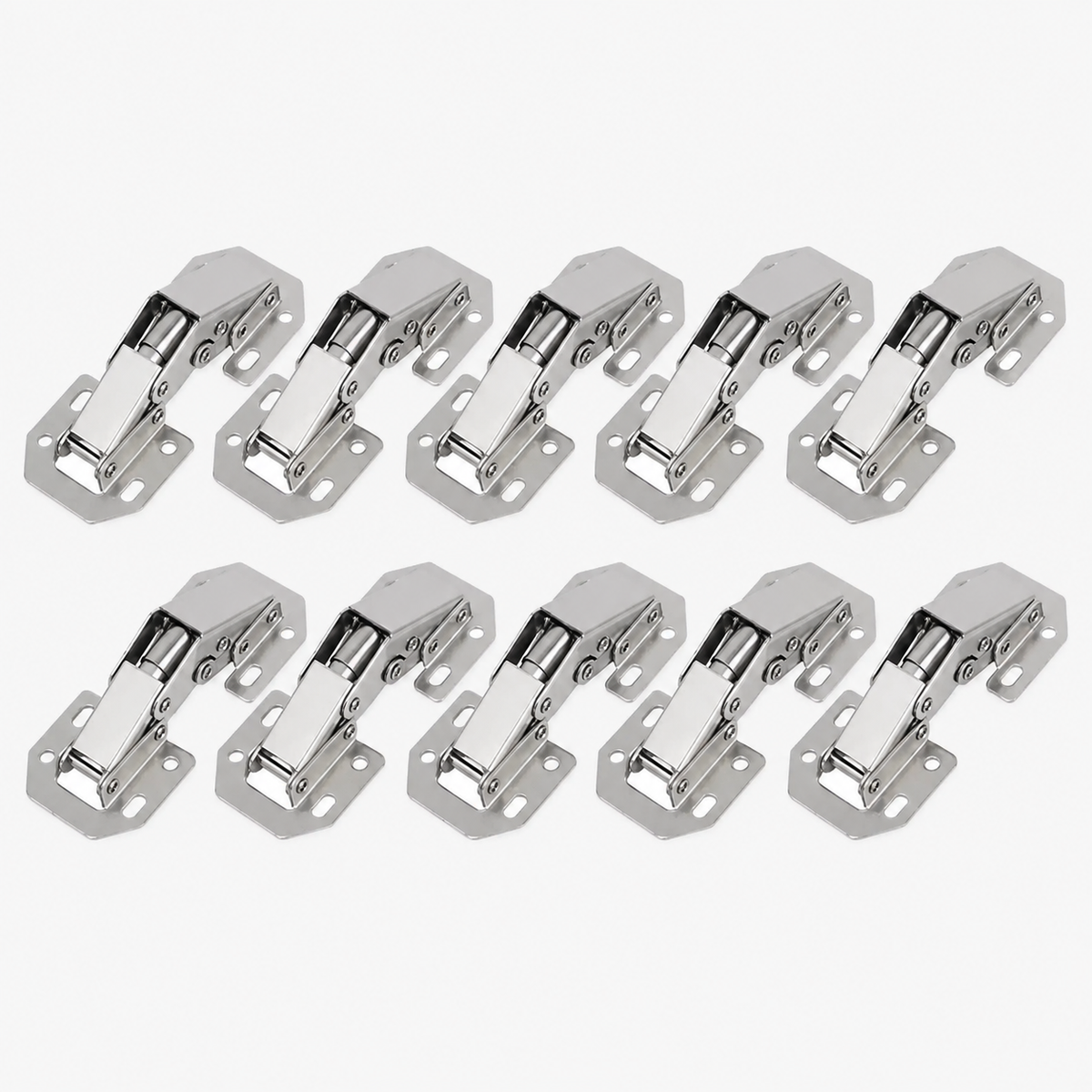 Soft-Close Frameless Cabinet Hinges (10 Pieces)