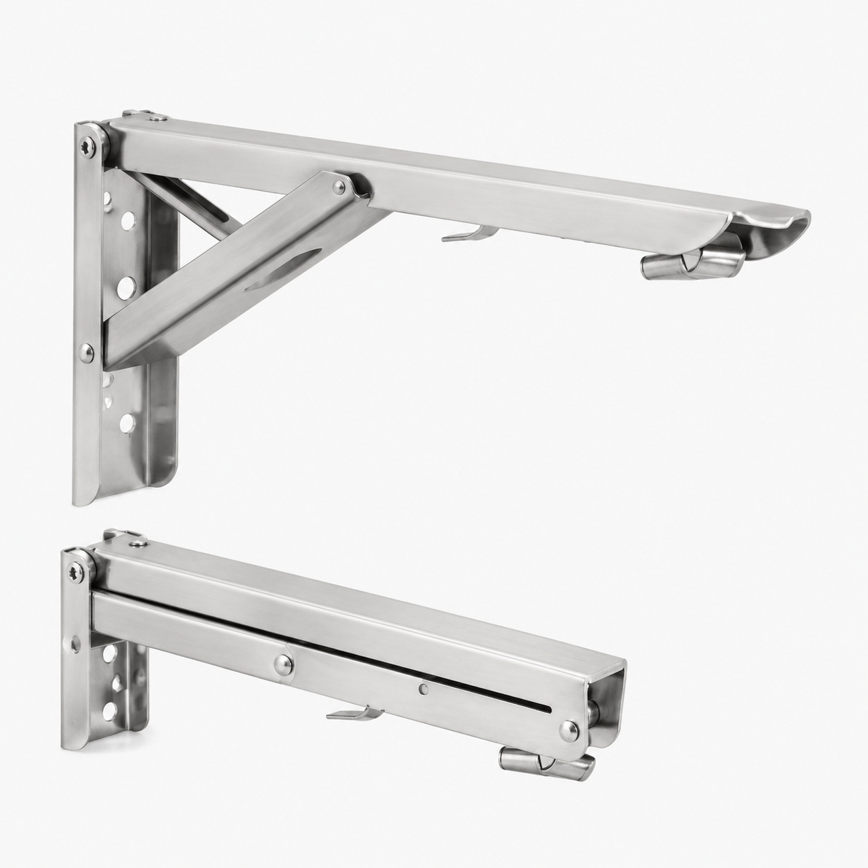 Foldable Wall Shelf Brackets - Set of 2, Space-saving and Practical
