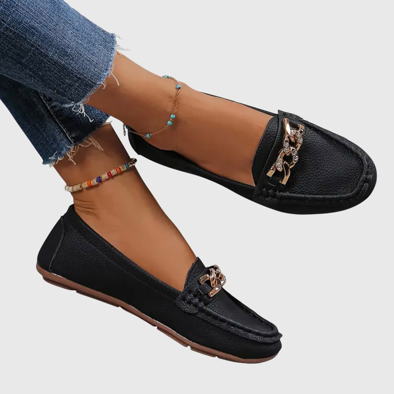 Women’s Chain Detail Moccasin Loafers
