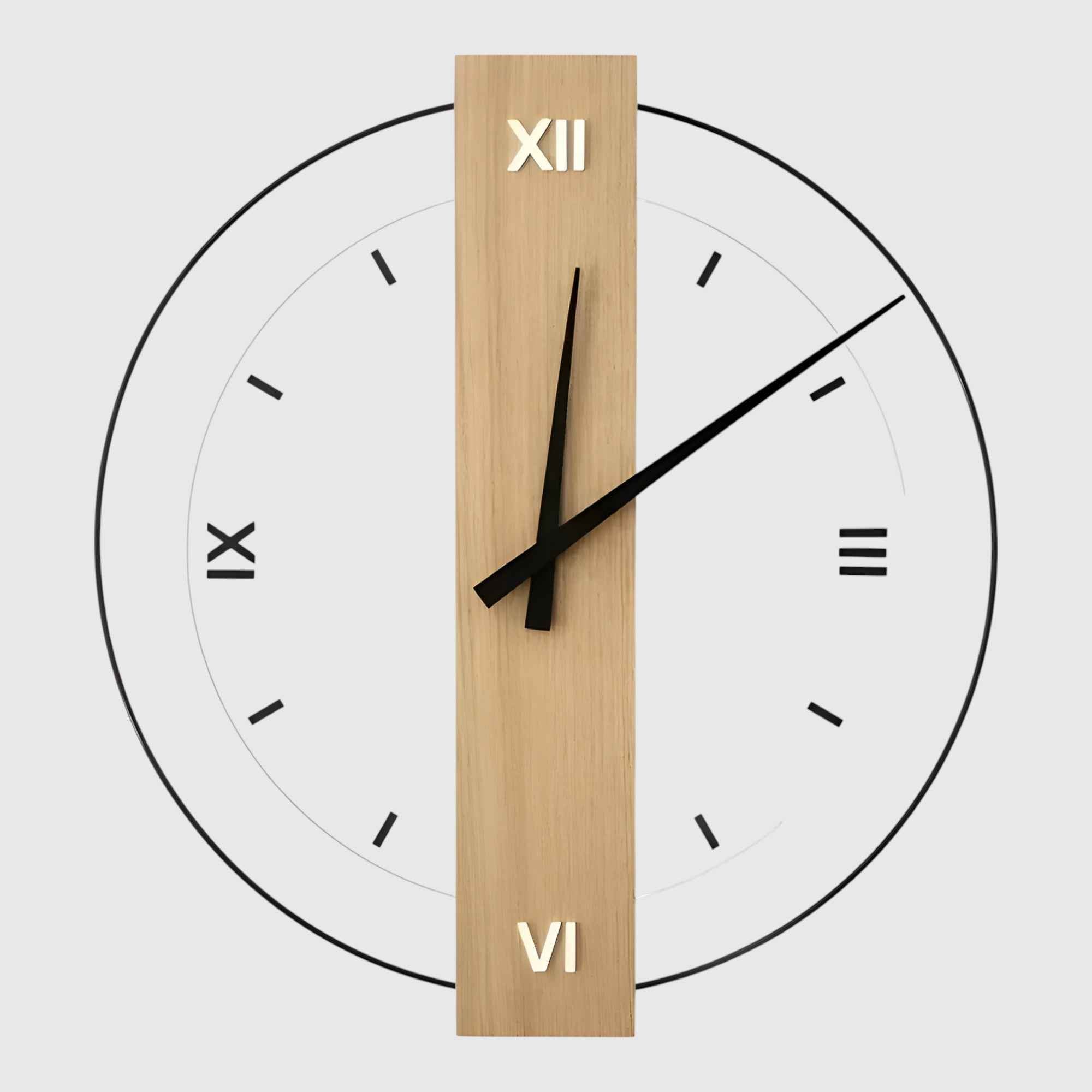 Orologio da Parete in Legno Design Accessorio da Salotto - UN 40 cm - accessoire de salon bois cross-from-marche-lino-15388885614941 design décoration intérieure horloge horloge apaisante horloge design horloge en bois horloge moderne horloge murale horloge silencieuse horloge à suspendre horloge élégante horloges murales murale New-google - Concept Palermo