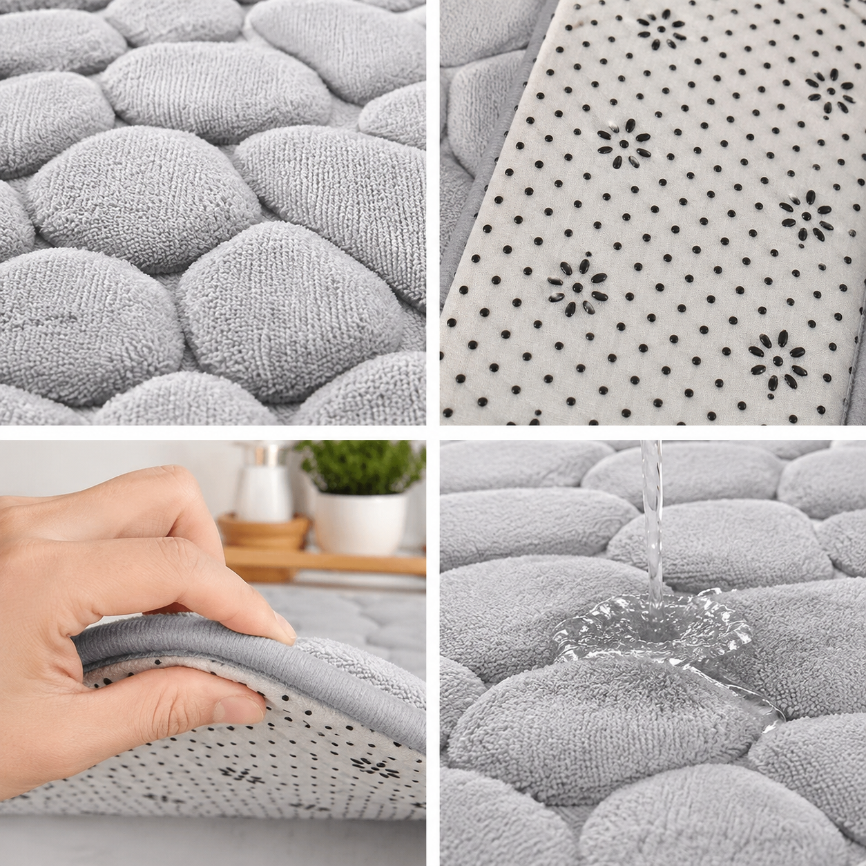 Non-Slip Paved Pattern Bath Mat