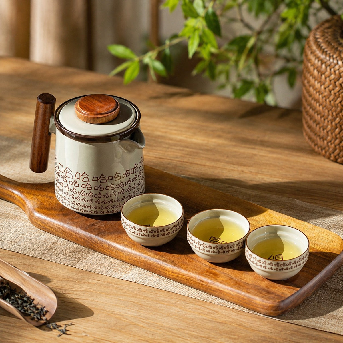 Portable Ceramic Travel Tea Set with Case
