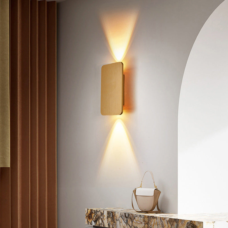 Indoor Rectangular LED Wall Lamp - Modern Metal Design
