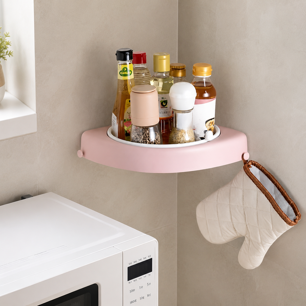 360° Rotating Corner Storage Rack