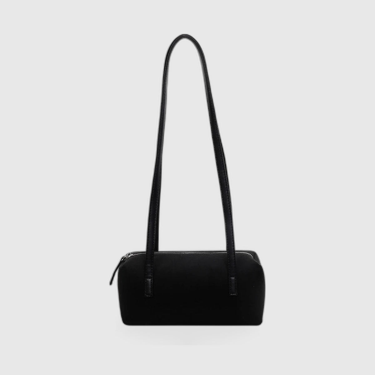 Compact Barrel Underarm Bag – Small Zip Shoulder Tote
