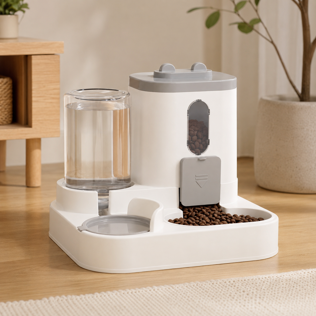 2 in 1  Automatic Food & Water Dispenser for Dogs and Cats