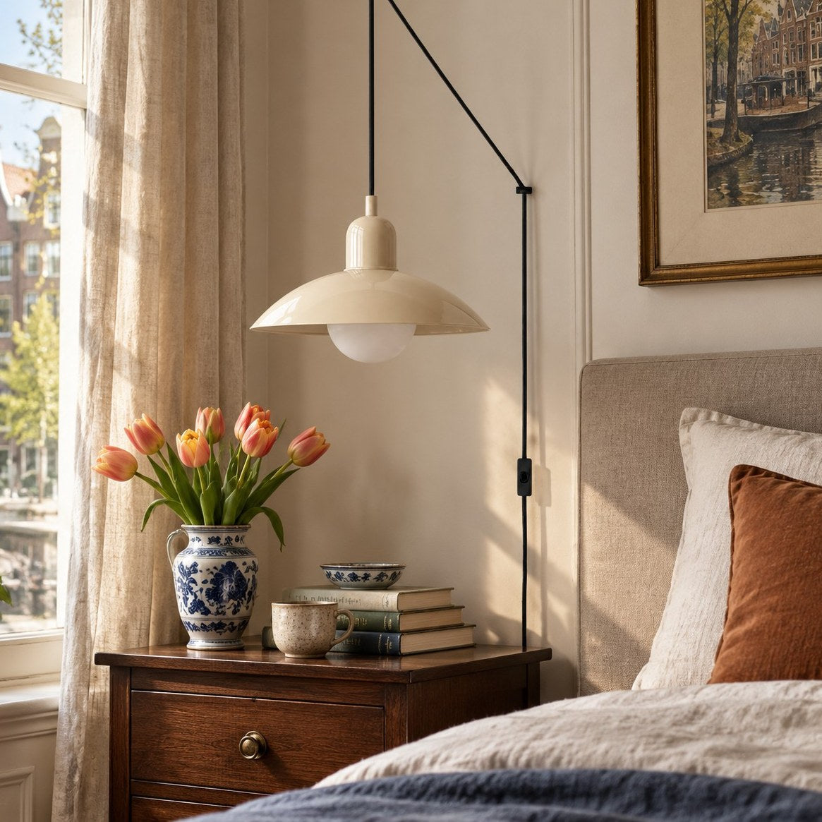 Mid Century Bauhaus Plug-In Pendant Light