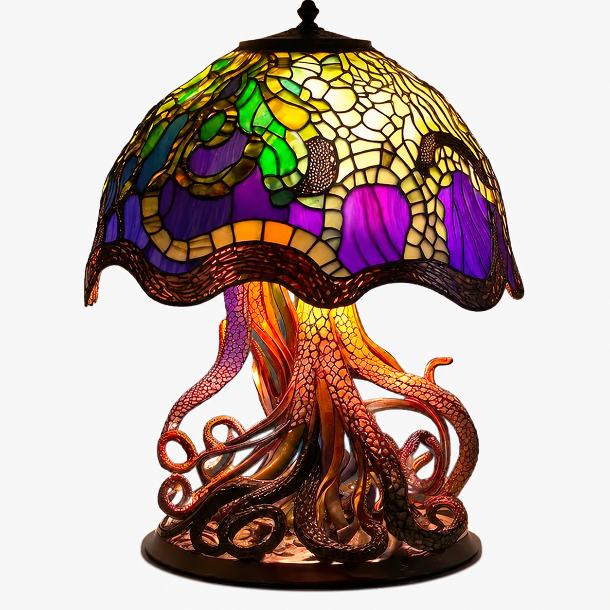 Handcrafted Stained Glass Table Lamp