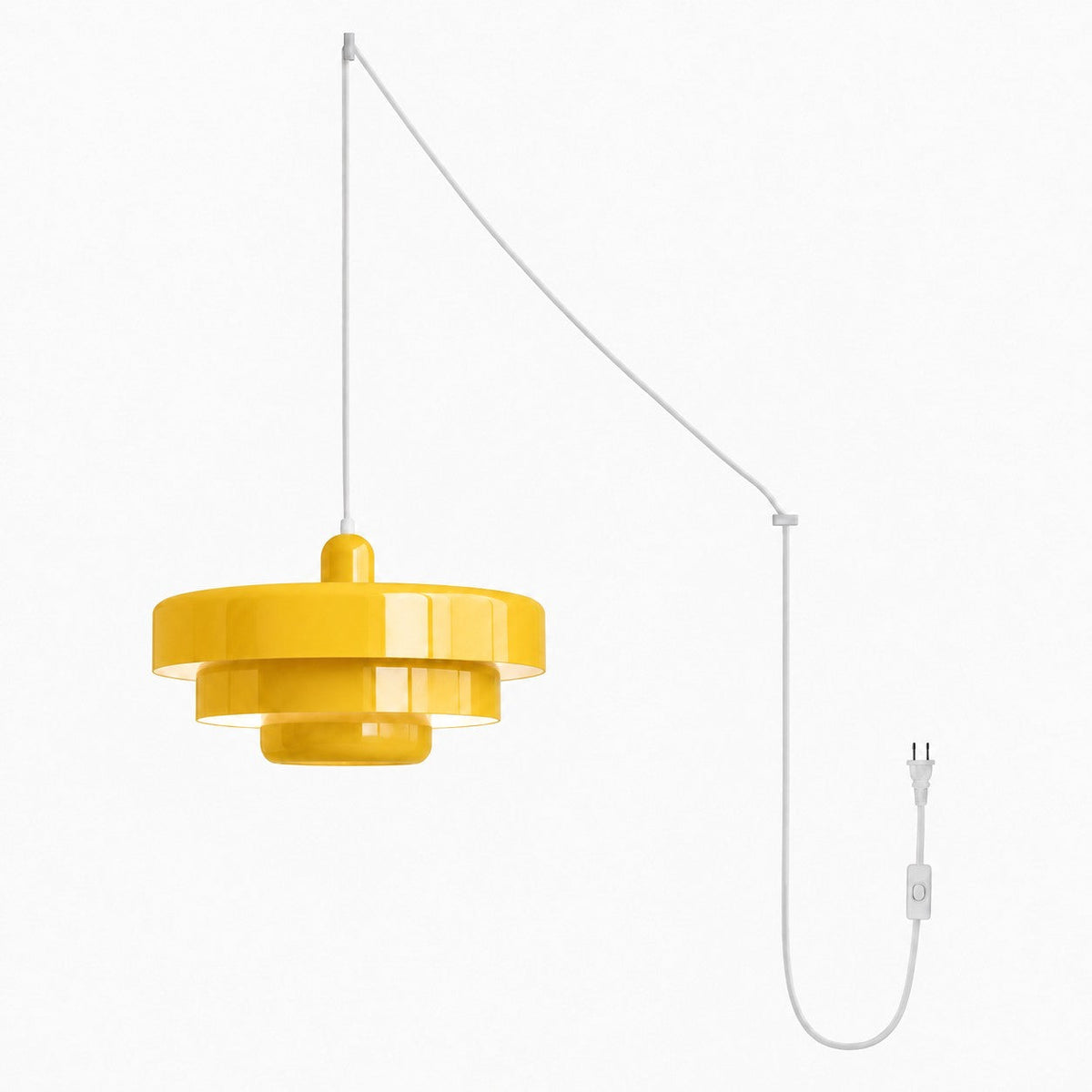 Retro Bauhaus Plug-In Pendant Light - Multi Color
