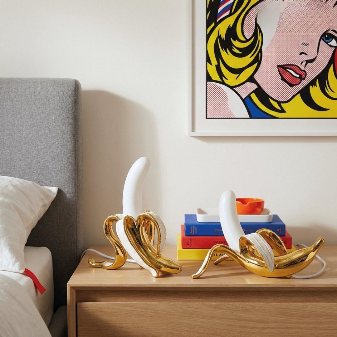 Art Deco Banana Table Lamp - Decorative Accent Light