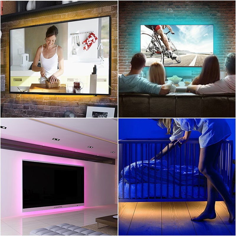 TV Backlight LED Strip – 16 Colors, USB Powered
