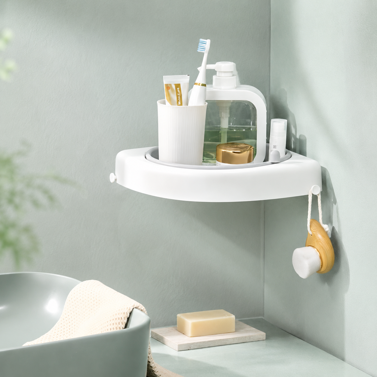 360° Rotating Corner Storage Rack