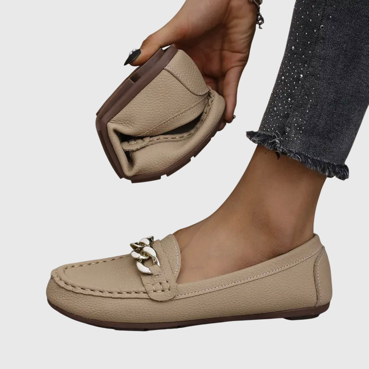 Women’s Chain Detail Moccasin Loafers